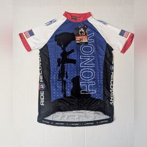 Pactimo HONOR RIDE   SHORT SLEEVE FULL ZIP ROAD RACE CYCLING JERSEY Size L